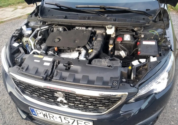 Peugeot 308 cena 54600 przebieg: 46000, rok produkcji 2018 z Września małe 172